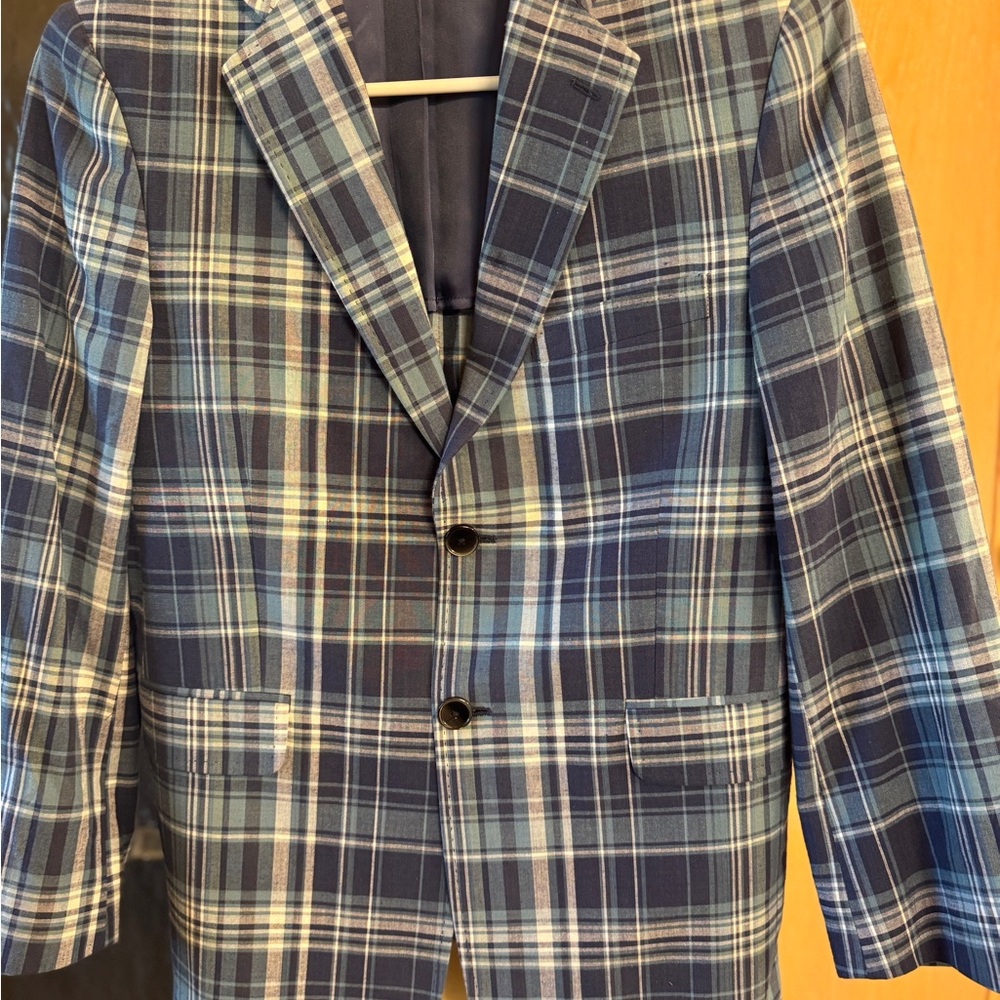 Boy’s Blue Plaid Blazer